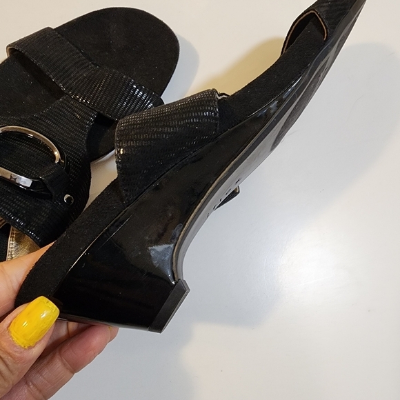Anne klein Teela Iflex Black Slides Sandals size 9.5 M - Picture 11 of 14